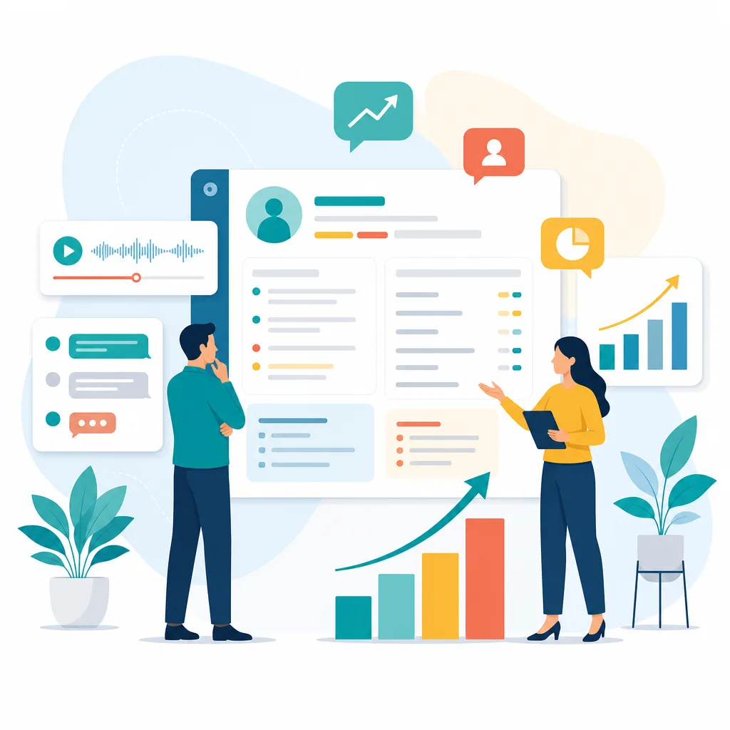 AI CRM обрабатывает разговор и заполняет поля сделки