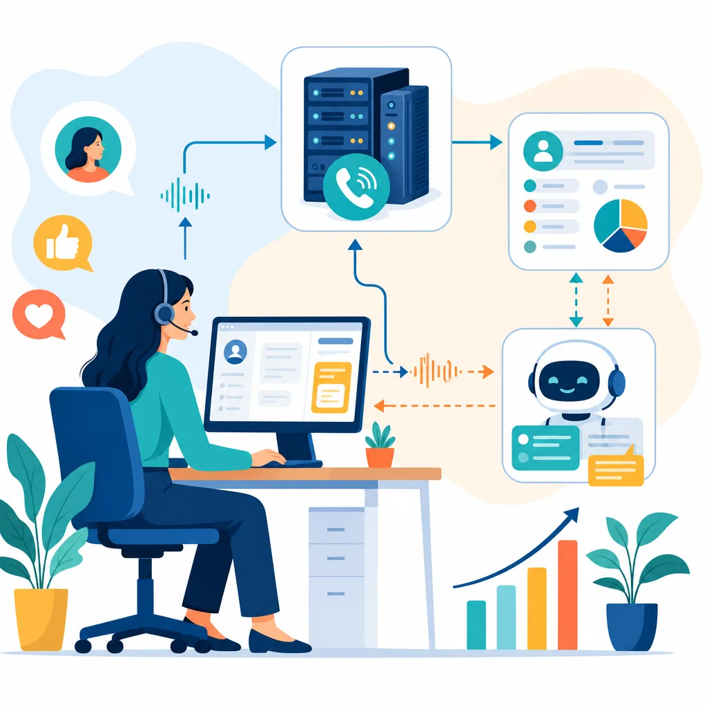ИИ-суфлёр и телефония: подключение к IP-АТС, CRM и гарнитуре оператора