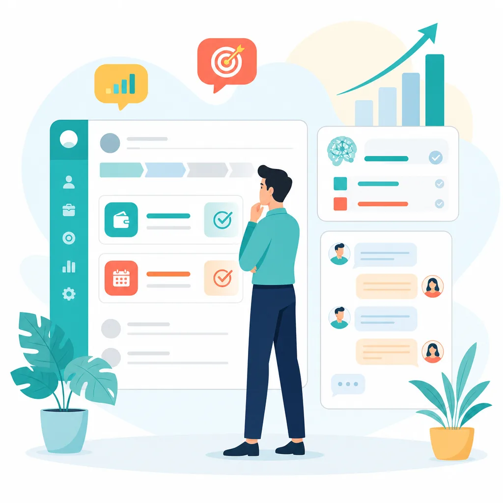 Нейросеть в CRM заполняет карточку сделки, менеджер проверяет критичные данные