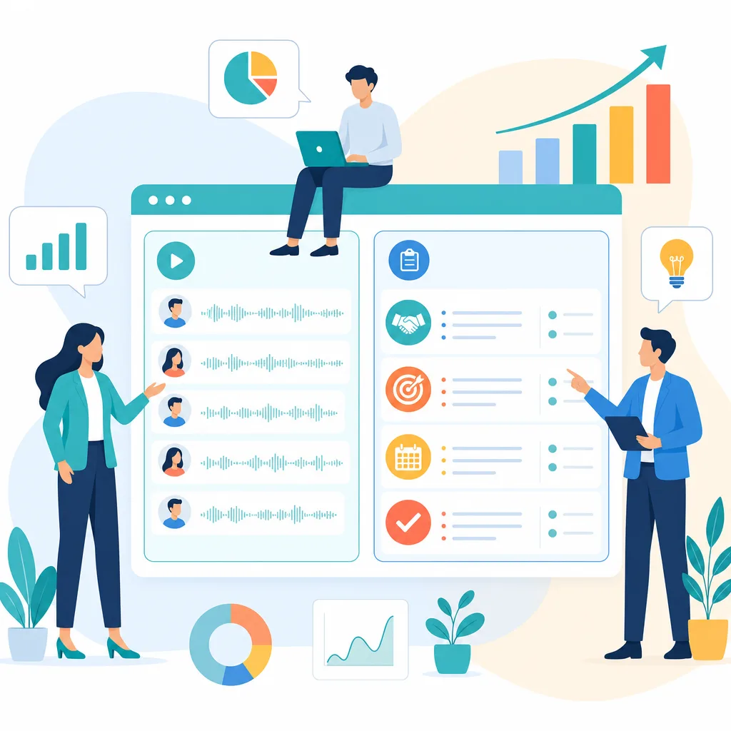 Сравнение расшифровки звонка и краткого резюме в карточке сделки CRM