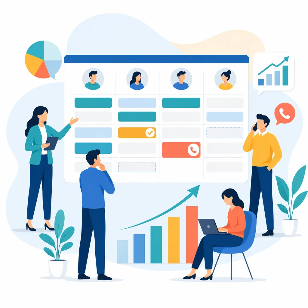 Слоты специалистов, записи и перезвоны в расписании CRM